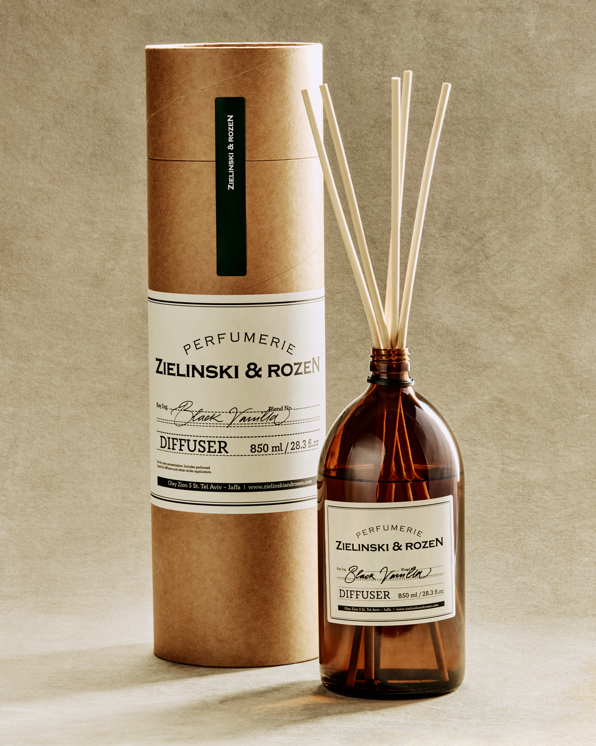Black Vanilla Diffuser 850ml | Zielinski & Rozen Europe