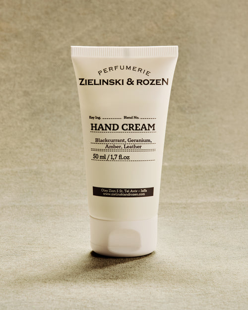 Blackcurrant, Geranium, Amber & Leather hand cream for smooth, hydrated hands