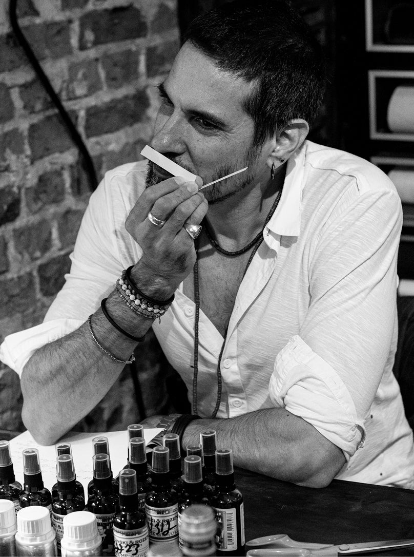 Perfumer at work